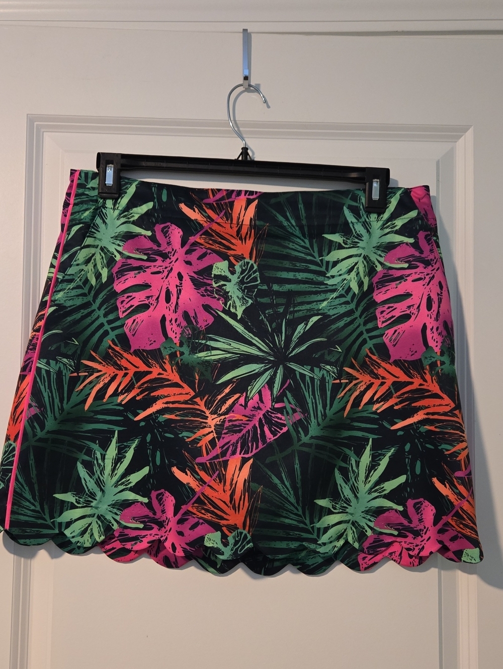 Lady Hagen Black Skort With Tropical Design